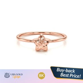 UBS Gold - Cincin Emas Model Bintang - 8K - VCS0567K
