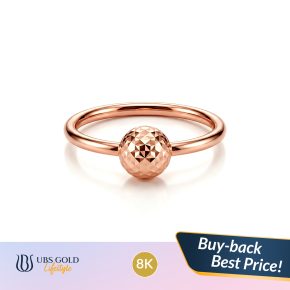 UBS Gold - Cincin Emas Model Bulat - 8K - VCS0569K