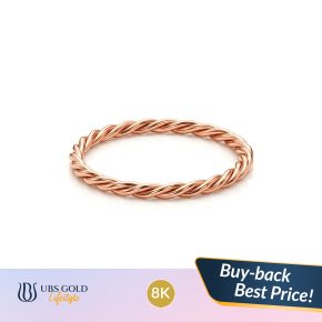 UBS Gold - Cincin Emas Polos Amber - 8K - Model Twist - Acp0713K