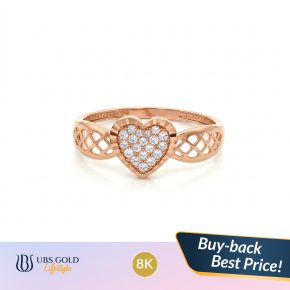 UBS Gold - Cincin Emas - 8K - Model Hati - Ccs3984K