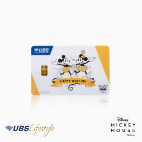 UBS Logam Mulia Disney Mickey And Minnie Mouse Happy Wedding 0.5 Gr