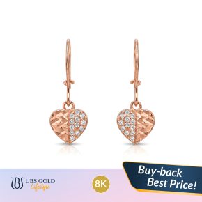 UBS Gold - Anting Emas - 8K - Model Hati - Cas0793K