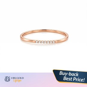 UBS Gold - Cincin Emas Minimalis - 17K - Cc17002