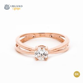 UBS Gold Cincin Emas Solitaire - Cc17081K - 8K