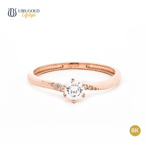 UBS Gold Cincin Emas Solitaire - Cc17223K - 8K