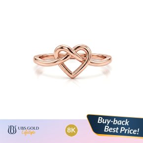 UBS Gold - Cincin Emas - 8K - Model hati - Cc70471K