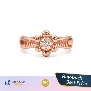 UBS Gold - Cincin Emas - 8K - Model Bunga - Ccs3985K