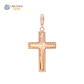 UBS Gold Liontin Emas Salib Rainbow - E6L0024 - 17K