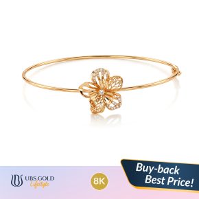 UBS Gold - Gelang Emas Ayuna - 8K - Model Bentuk Bunga - Vdg0304K