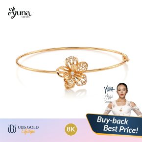 UBS Gold - Gelang Emas Ayuna - 8K - Model Bentuk Bunga - Vdg0304K