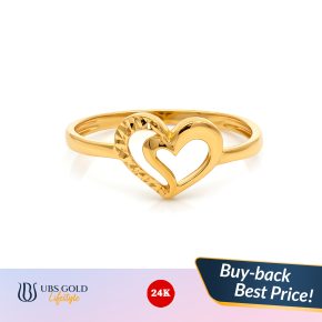 UBS Gold - Cincin Emas - 24K - Model Hati - Ccs2948