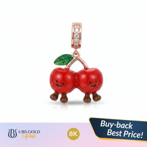 UBS Gold - Liontin Charmee Fluffy Friend - 8K - Cherry - Cdl0316K