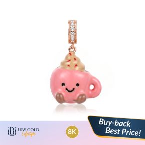 UBS Gold - Liontin Charmee Fluffy Friend - 8K - Cappuccino - Cdl0320K