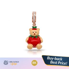 UBS Gold - Liontin Charmee Fluffy Friend - 8K - Beary Tomato - Cdl0336K