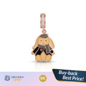 UBS Gold - Liontin Charmee Fluffy Friend - 8K - Bunny Hat - Clb3873K
