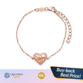 UBS Gold - Gelang Emas - Model Hati - 8K - Ksg1384K