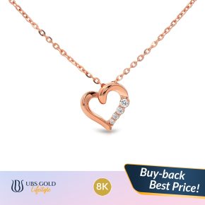 UBS Gold - Kalung Emas Millie Molly - 8K - Model Hati - Ksk1392K