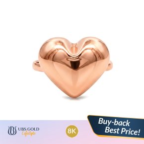 UBS Gold - Cincin Emas - 8K - Model Hati - VCB0489K
