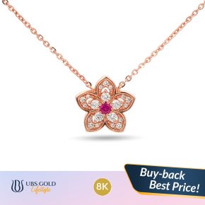 UBS Gold - Kalung Emas - 8K - Model Bunga - Kkv16254K